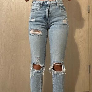 PACSUN MOM JEANS size 23, slightly used, distressed mom jean